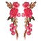 Xyla Bright Iron On Embroidered Flower Pair Applique/Patch Patch